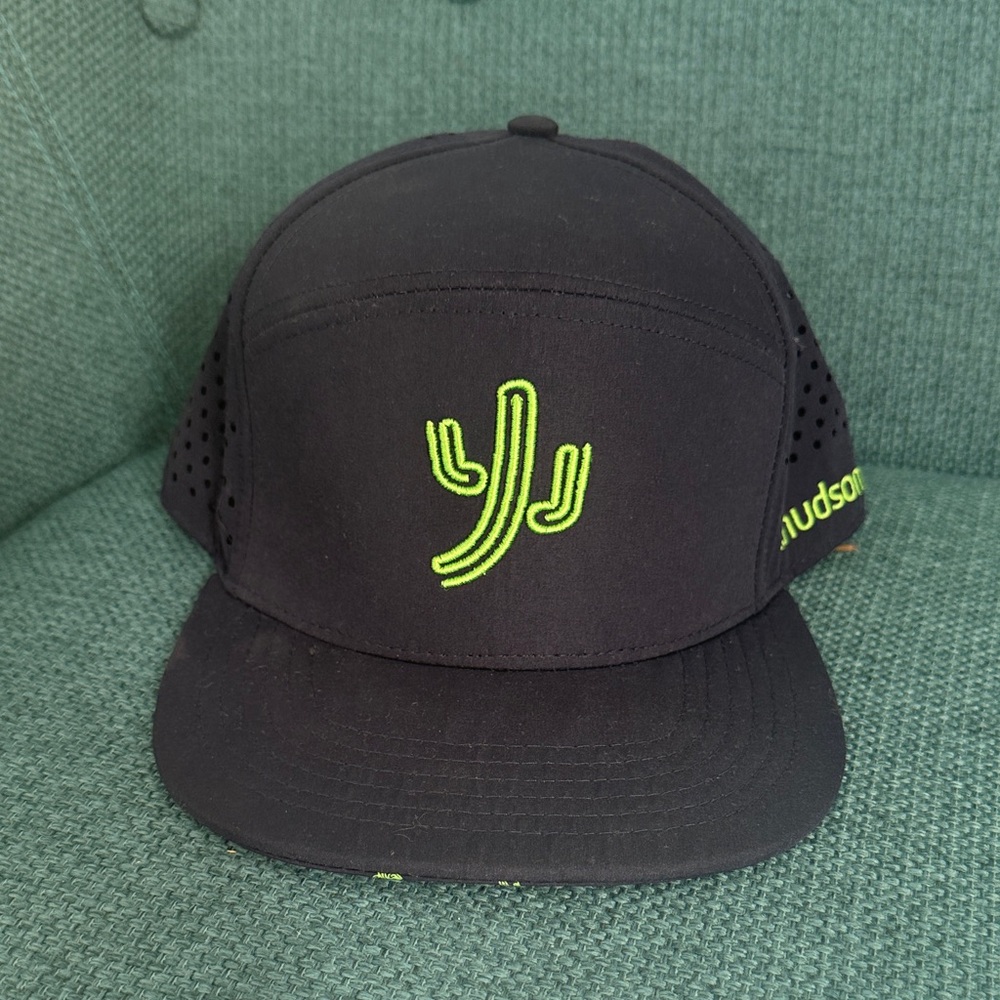 D.Hudson Navy Hat with Green Cactus Design